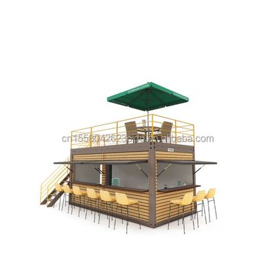 20 Fuß-Container Kaffeebar Portable vorgefertigte Laden mit Container-Design und 50/75/100mm Welle Sandwich-Panel Wände
