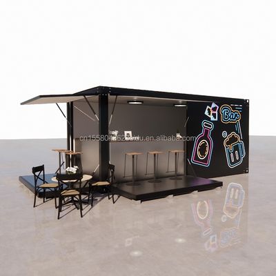 Container House Restaurant Shop Straßen-Food-Kiosk 20ft Mini Pop Up Shop Container mit Aluminiumoxidfenstern