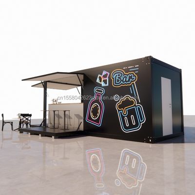 Container House Restaurant Shop Straßen-Food-Kiosk 20ft Mini Pop Up Shop Container mit Aluminiumoxidfenstern