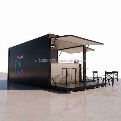 Container House Restaurant Shop Straßen-Food-Kiosk 20ft Mini Pop Up Shop Container mit Aluminiumoxidfenstern