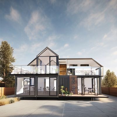Verzinktes Stahlbeugen 40ft Containerhaus Flat Pack Mobile Vorgefertigtes Kleinkindhaus mit 3 Schlafzimmern in hohem Bedarf