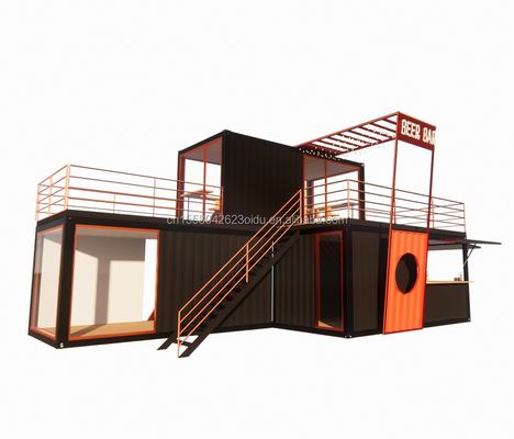 Stahlkonstruktion Prefab Kabine Luxus Containerhaus mit galvanisiertem Stahl biegen 180g Rahmen
