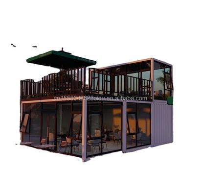 Galvanisierter Stahlbogenrahmen Beweglicher Versand Container Geschäfte Barcontainer Mobilkaffeehaus enthält Haus Prefab