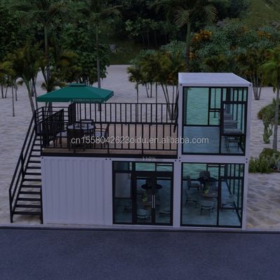 Galvanisierter Stahlbogenrahmen Beweglicher Versand Container Geschäfte Barcontainer Mobilkaffeehaus enthält Haus Prefab