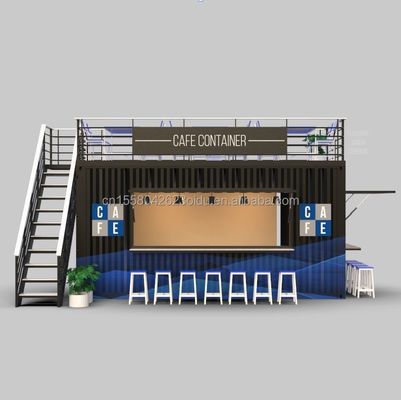 Benutzerdefinierte Farbe 20FT oder 40FT Luxus-Schifffahrt Container Bar Vorgefertigte Klappbares Café Container Kaffeeshop