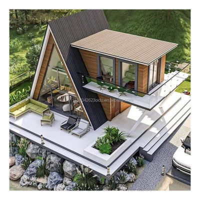 Hotel Resort Prefab Containerhaus mit einem Schlafzimmer Bad Küche und Sandwich-Paneldür in moderner Dreiecksgestalt