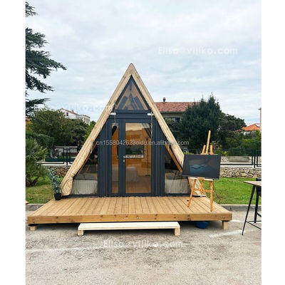 Hotel Resort Prefab Containerhaus mit einem Schlafzimmer Bad Küche und Sandwich-Paneldür in moderner Dreiecksgestalt