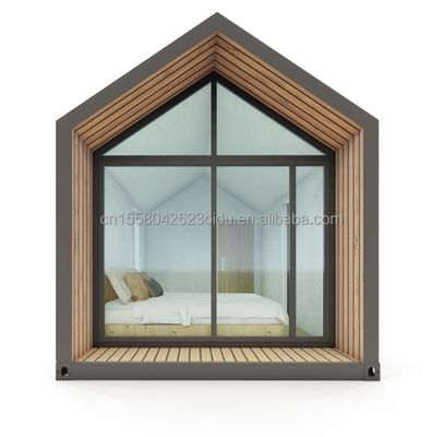 Modernes Dreieckresort Hotel Prefab Containerhaus mit einem Bett Bad Küche und Garten Funktionen Sandwich-Paneldür