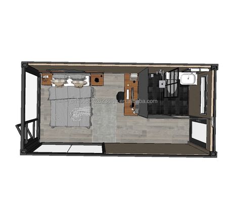 Leicht zu montieren Luxus Wohn Containerhaus mit galvanisierten Stahl quadratischen Rohren Hauptstruktur