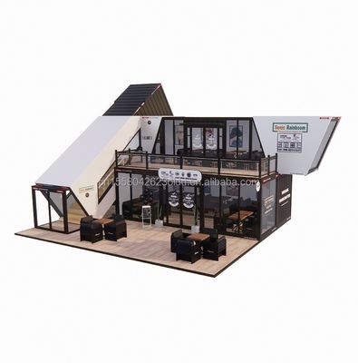 Erweiterbare Prefab Faltbehälter Gartenhaus mit galvanisierten Quadratrohren aus Stahl Hauptstruktur Chinesischer Design Stil