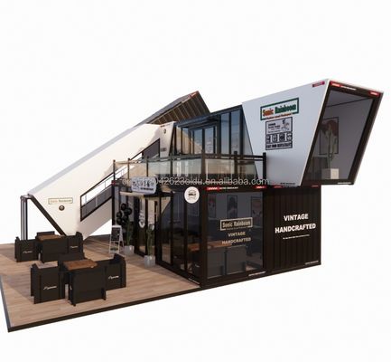 Erweiterbare Prefab Faltbehälter Gartenhaus mit galvanisierten Quadratrohren aus Stahl Hauptstruktur Chinesischer Design Stil