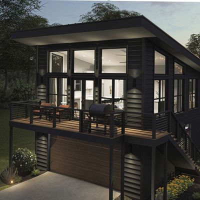 Galvanisiertes Stahlquadratrohr 2 Schlafzimmer Außengebäude Vorgefertigtes Versandcontainerhaus für Villa/Hot Courtyard Garten