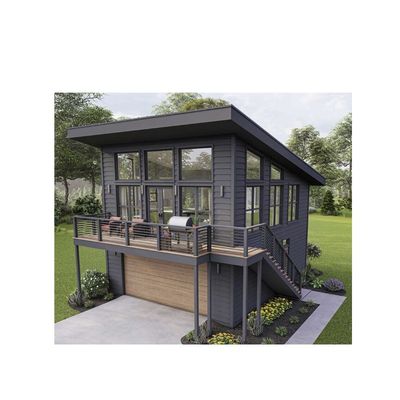 Galvanisiertes Stahlquadratrohr 2 Schlafzimmer Außengebäude Vorgefertigtes Versandcontainerhaus für Villa/Hot Courtyard Garten