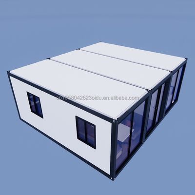 Containerhäuser erschwingliche Stahlkonstruktion Fertighäuser mit 50/75/100mm Wellen Sandwich-Panel-Wände