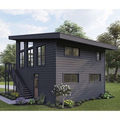 Galvanisiertes Stahlquadratrohr 2 Schlafzimmer Außengebäude Vorgefertigtes Versandcontainerhaus für Villa/Hot Courtyard Garten