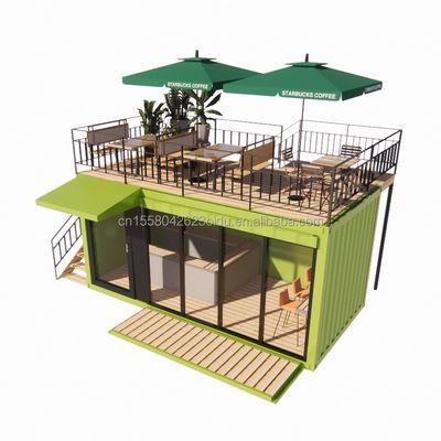 Badezimmer 20ft Portable Kiosk Modifizierte Prefab Modular Coffee Shop Versand Container Bar Kleines Haus im modernen Design Stil