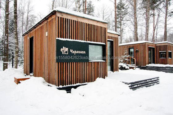 20ft Vorhergebautes Holzhaus Stahlrahmen Kleines Haus für den Wald Wohncontainer Mobile Vorhergebaute Häuser Verkauf