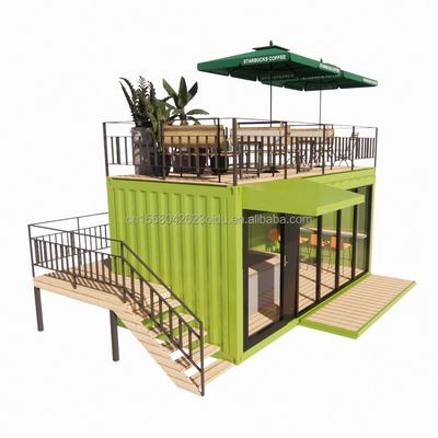 Badezimmer 20ft Portable Kiosk Modifizierte Prefab Modular Coffee Shop Versand Container Bar Kleines Haus im modernen Design Stil