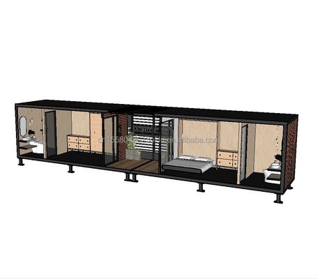Erschwingliche Aluminiumlegierung Fenster Stahlkonstruktion Vorgefertigte Klappvilla Containerhaus mit galvanisierten Quadratrohren aus Stahl