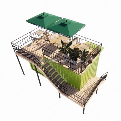 Badezimmer 20ft Portable Kiosk Modifizierte Prefab Modular Coffee Shop Versand Container Bar Kleines Haus im modernen Design Stil