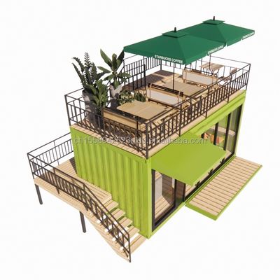 Badezimmer 20ft Portable Kiosk Modifizierte Prefab Modular Coffee Shop Versand Container Bar Kleines Haus im modernen Design Stil