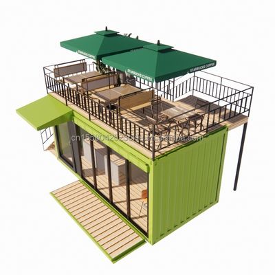Badezimmer 20ft Portable Kiosk Modifizierte Prefab Modular Coffee Shop Versand Container Bar Kleines Haus im modernen Design Stil