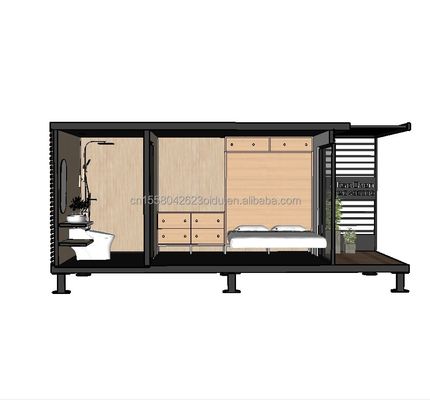 Verzinkte Stahlquadratrohren Hauptstruktur Containerhaus für Ferienhaus