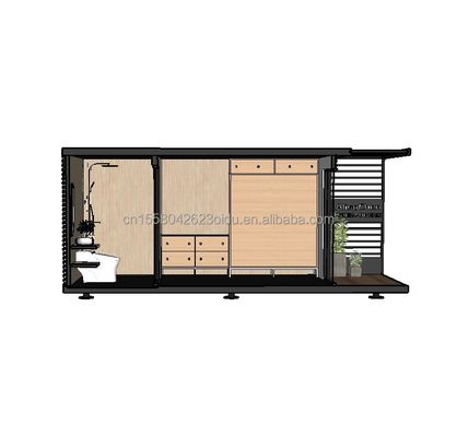 Verzinkte Stahlquadratrohren Hauptstruktur Containerhaus für Ferienhaus