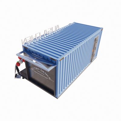 Galvanisierte Stahlquadratrohre Containerhäuser 20ft Portable Kiosk Modifizierte Prefab Modular Coffee Shop Versand Container Bar