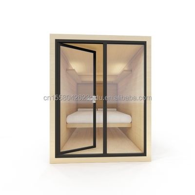 EU 10ft Moderne Holz vorgefertigte Mini-Bettkabine für Supermarkt oder Büro Wand 50/75/100mm Wave Sandwich Panel