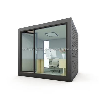 Galvanisierte Stahlquadratrohre 10 Fuß Moderne Holz-Stahl-Struktur Büro für Gewerbeflächen