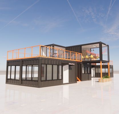 Customized Modern Prefab Tiny House mit kundenspezifischer Farbe und Wand 50/75/100mm Wellen Sandwich Panel