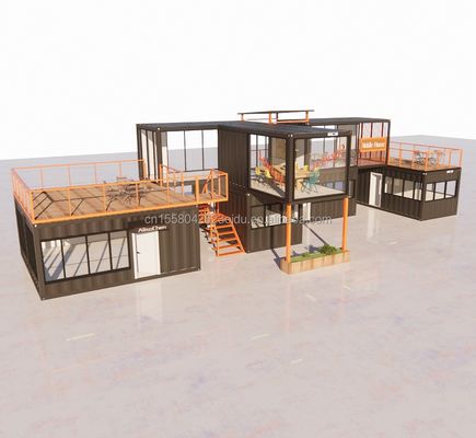 Customized Modern Prefab Tiny House mit kundenspezifischer Farbe und Wand 50/75/100mm Wellen Sandwich Panel