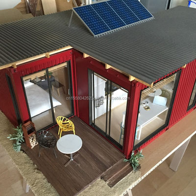 Zwei/Drei Schlafzimmer Ein Badezimmer Galvanisierte Stahlquadratrohre Luxus Prefab Klappcontainer Häuser für Garten Familie