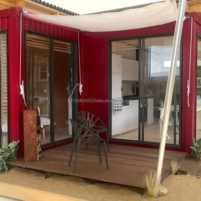 Zwei/Drei Schlafzimmer Ein Badezimmer Galvanisierte Stahlquadratrohre Luxus Prefab Klappcontainer Häuser für Garten Familie