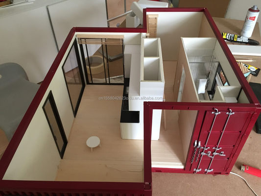 Zwei/Drei Schlafzimmer Ein Badezimmer Galvanisierte Stahlquadratrohre Luxus Prefab Klappcontainer Häuser für Garten Familie