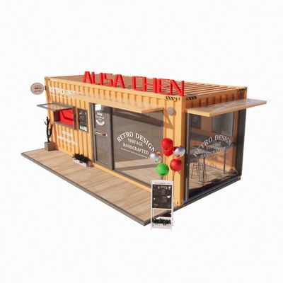 Beliebtes Klappcafé-Container-Restaurant mit Stahlrahmen und galvanisierter Hauptstruktur