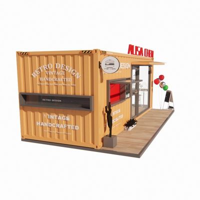 Beliebtes Klappcafé-Container-Restaurant mit Stahlrahmen und galvanisierter Hauptstruktur