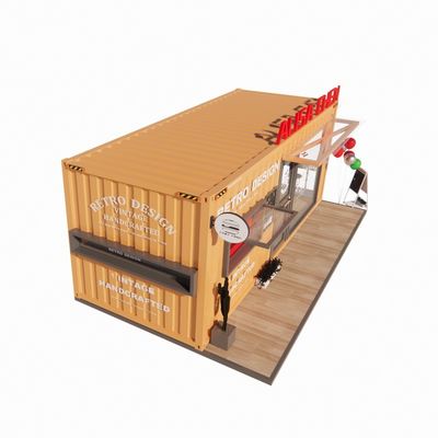 Beliebtes Klappcafé-Container-Restaurant mit Stahlrahmen und galvanisierter Hauptstruktur