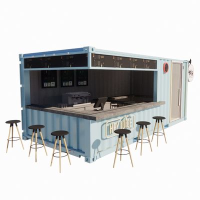 20ft Container Vorgefertigte Geschäfte Lagerhäuser mit modernem Design und 50/75/100mm Welle Sandwich Panel Wand