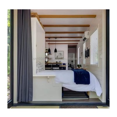 Hauptkonstruktion Galvanisiertes Stahlquadratrohr Holzbehälter Familienhaus Europäische Union Australien 40ft 2 Schlafzimmer 1 Saal