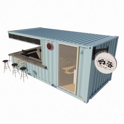 20ft Container Vorgefertigte Geschäfte Lagerhäuser mit modernem Design und 50/75/100mm Welle Sandwich Panel Wand