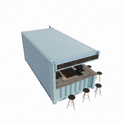 20ft Container Vorgefertigte Geschäfte Lagerhäuser mit modernem Design und 50/75/100mm Welle Sandwich Panel Wand