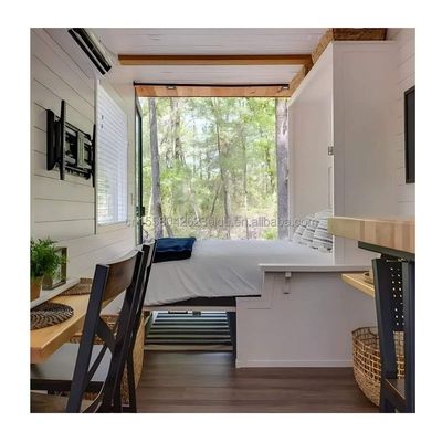 Hauptkonstruktion Galvanisiertes Stahlquadratrohr Holzbehälter Familienhaus Europäische Union Australien 40ft 2 Schlafzimmer 1 Saal