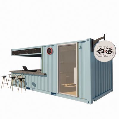20ft Container Vorgefertigte Geschäfte Lagerhäuser mit modernem Design und 50/75/100mm Welle Sandwich Panel Wand