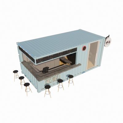 20ft Container Vorgefertigte Geschäfte Lagerhäuser mit modernem Design und 50/75/100mm Welle Sandwich Panel Wand