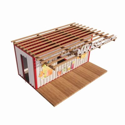 Modernes Design Containerhäuser 20ft Container Vorgefertigte Geschäfte