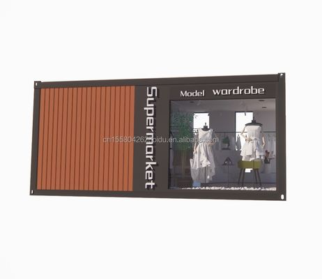 20ft Prefab Klappbehälter Zuhause mit 50/75/100mm Wellen Sandwich-Panel Wände Klappbar Klappbares Kleines Haus