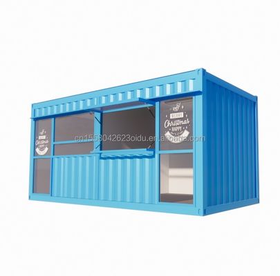 20 Fuß bewegliche vorgefertigte Kaffeeshop Container House Design mit galvanisierten Stahl quadratischen Rohren