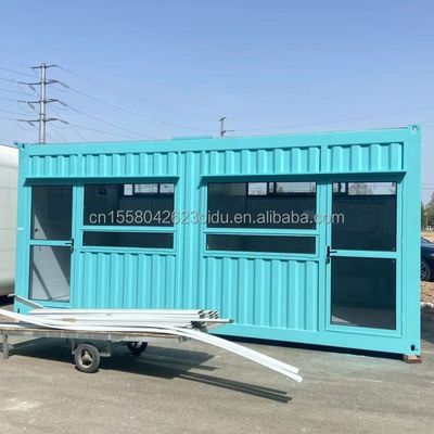 20 Fuß bewegliche vorgefertigte Kaffeeshop Container House Design mit galvanisierten Stahl quadratischen Rohren